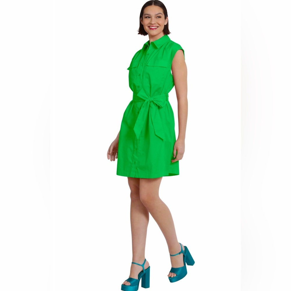 Donna Morgan tie waist utility dress
